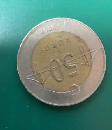Turkish 50 Kurus Coin