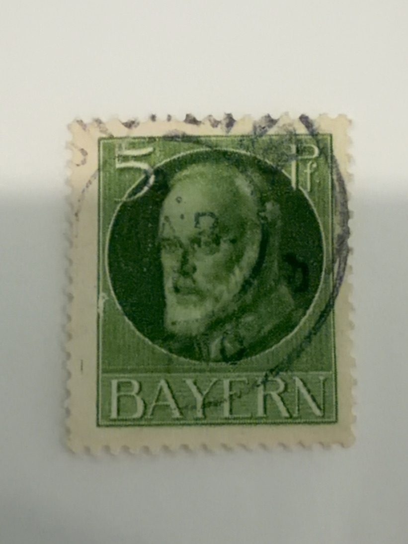 Bavaria 5 Pfennig Green Stamp