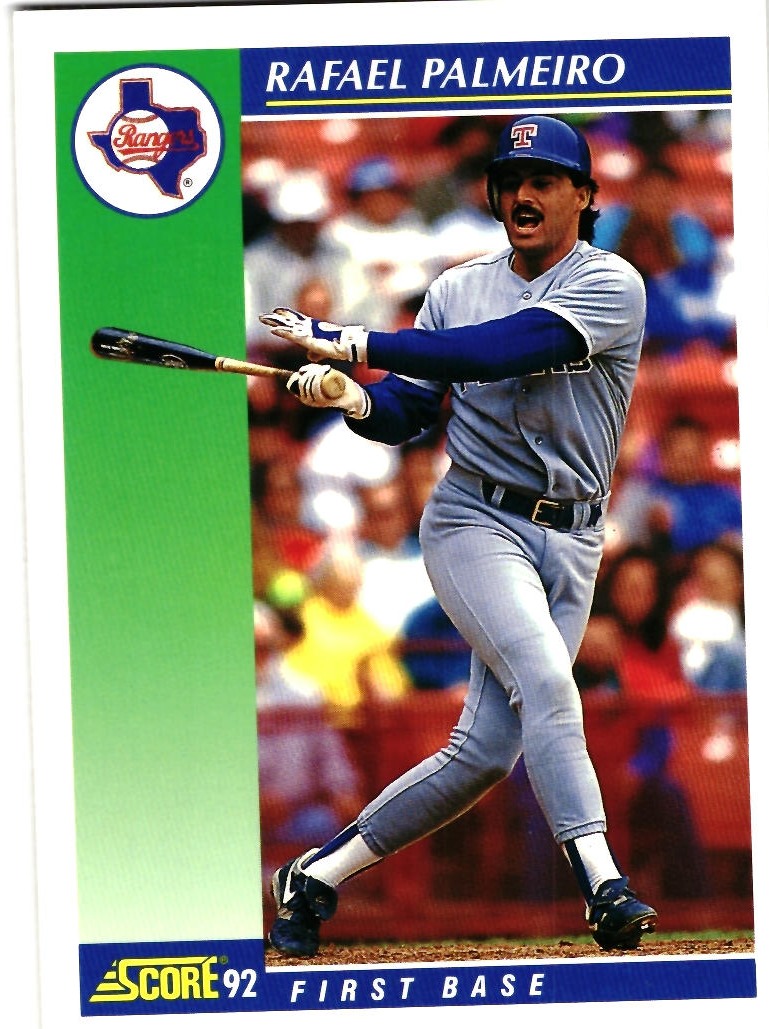 Rafael Palmeiro 1992 Score Baseball Card